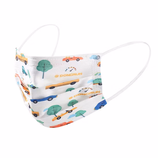 Maschera protettiva usa e getta per bambini, tipo Earloop con stampa